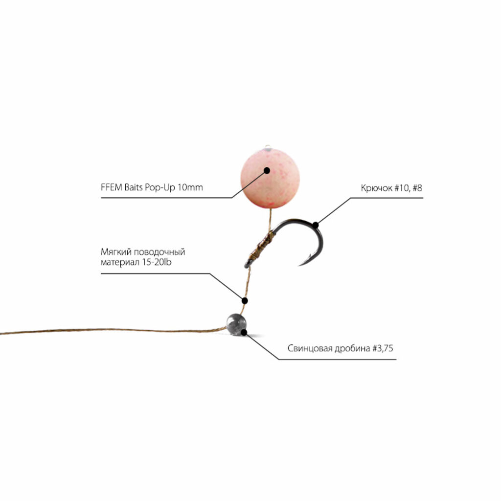Насадочные бойлы FFEM Pop-Up White Plum 10mm Насадочные бойлы FFEM Pop-Up White Plum 10mm