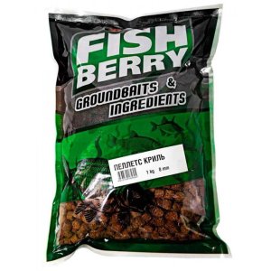 Пеллетс медленно растворимый FISHBERRY криль 8мм 1кг