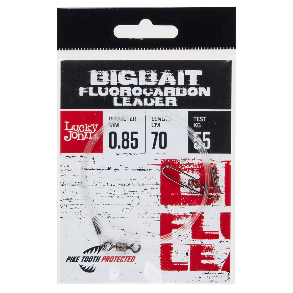 Поводки Fluorocarbon LJ BigBait d 0,85мм/55кг/70cm/1шт.