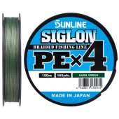 Шнур плетеный Sunline Siglon PE-4 150m/0.2/0.076mm/1.6kg зел.