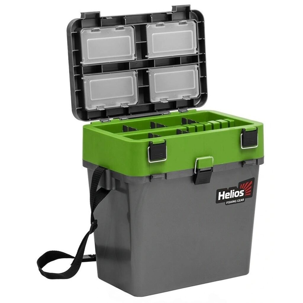 Ящик рыб.зим. HELIOS серый/салатовый HS-IB-19-GG
