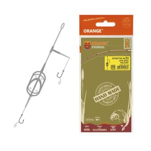 Оснастка карповая ORANGE №33 Arc Flat Metod Leadcore, для бойла, 30 гр., в уп. 1 шт.