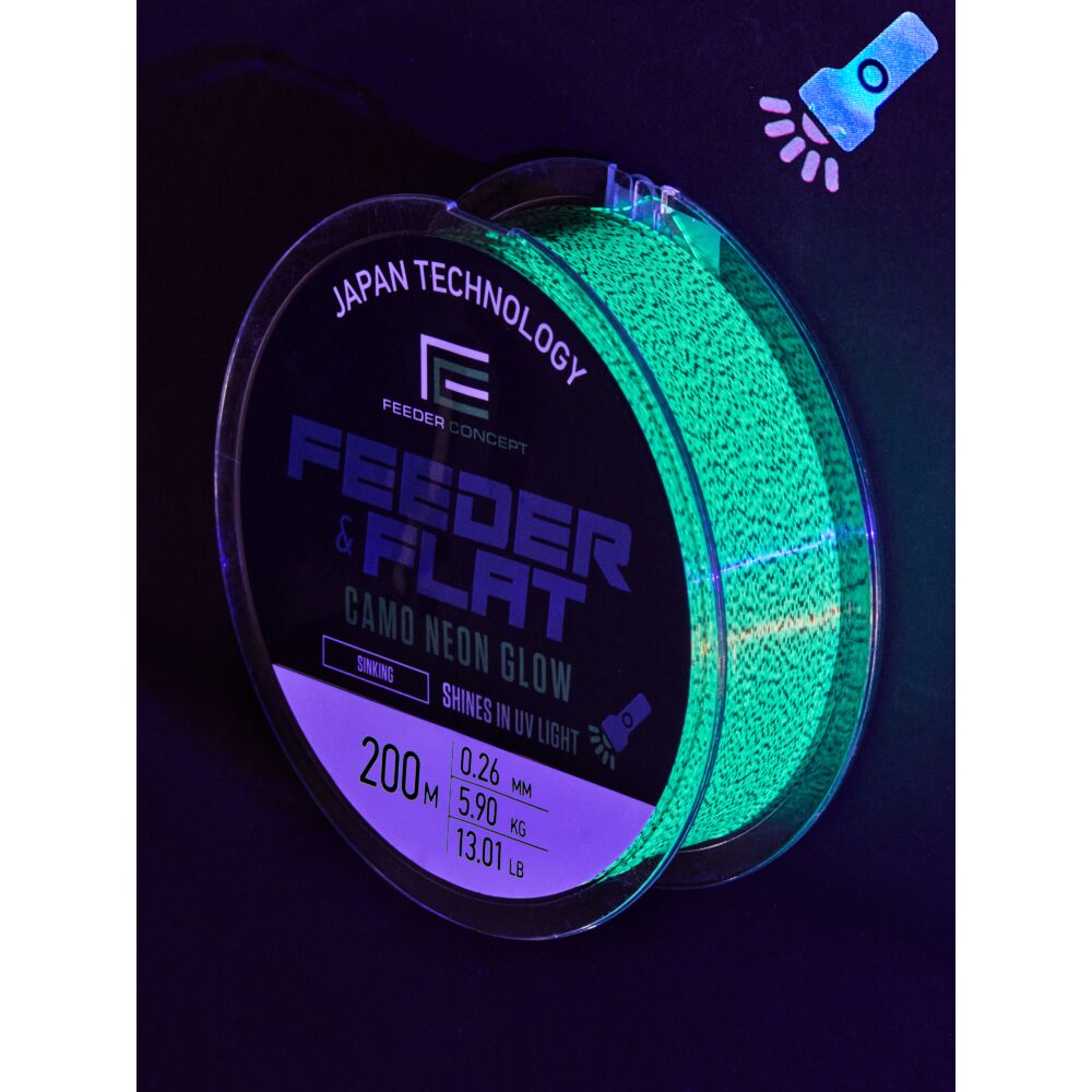 Леска моно. Feeder Concept FEEDER & FLAT Camo Neon Glow 200/026