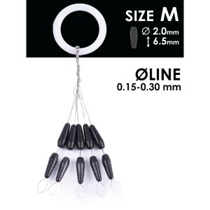 Стопоры резин. Salmo RUBBER CONE STOPS р.002M 10шт.