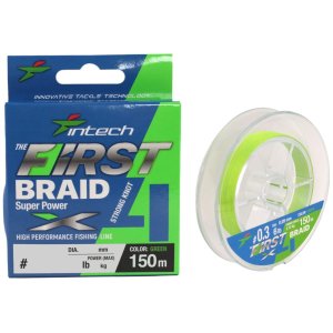 Шнур плетеный Intech First Braid X4 150м 0.3 0.09мм 2.72кг