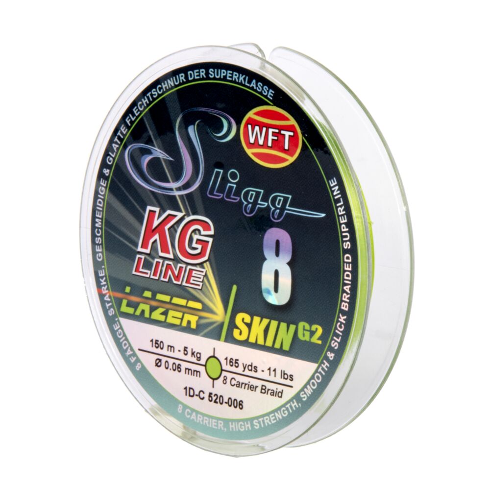Плетеный шнур WFT Sligg 8 chartreuse 150m 5KG 0,06 Плетеный шнур WFT Sligg 8 chartreuse 150m 5KG 0,06