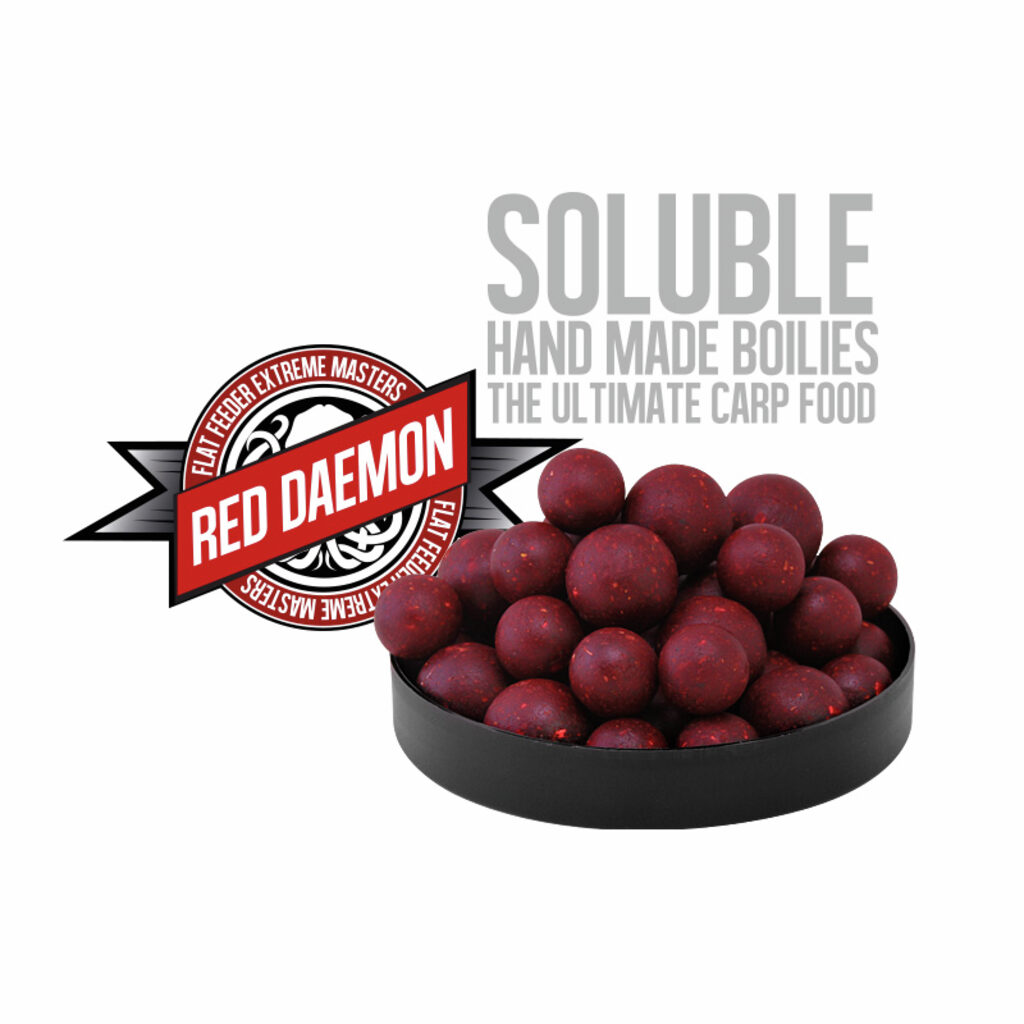 Насадочные бойлы растворимые (пылящие) FFEM Super Soluble Boilies HNV-Red Daemon 16/20 mm Насадочные бойлы растворимые (пылящие) FFEM Super Soluble Boilies HNV-Red Daemon 16/20 mm