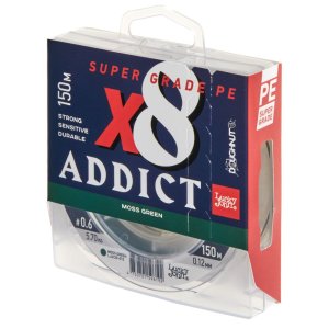 Леска плет. Lucky John Addict х8 BRAID Moss Green 150/012