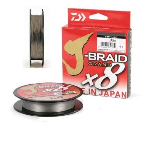 Плетеный шнур Daiwa J-Braid Grand X8 0.06mm-135m Gray-Light
