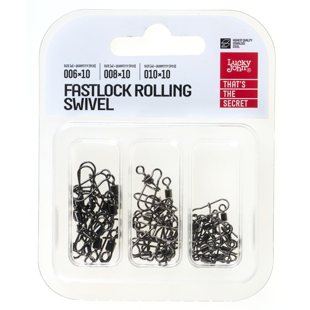 Вертлюги c застеж. LJ Pro Series ROLLING SWIVEL FASTLOCK Набор 30 шт