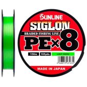 Шнур Sunline SIGLON PE×8 150M(Light Green) 0.3/5LB Шнур Sunline SIGLON PE×8 150M(Light Green) 0.3/5LB
