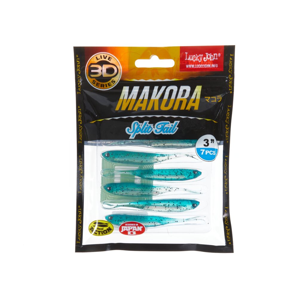 Виброхвосты LJ Pro Series 3D MAKORA SPLIT TAIL 3.0in(07,60)/002 7шт. Виброхвосты LJ Pro Series 3D MAKORA SPLIT TAIL 3.0in(07,60)/002 7шт.