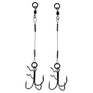 Поводки титан. LJ PELAGIC ASSIST d 0,4 мм, 5cm, оснащ. тройником оснащ. тройником разм.001 2шт.