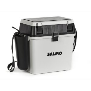 Ящик рыболов. зим. Salmo 2-х ярус.(из 5-ти частей) пласт. 39.5x24.5x38см сер.