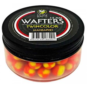 Бойлы нейтральной плавучести Wafters twincolor LION BAITS Мандарин 12мм