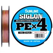 Шнур плетеный Sunline Siglon PE-4 150m/1.0/0.171mm/7.7kg мульт.