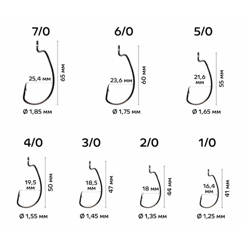 Крючок офсетный BIG GAME OFFSET HOOK BGOH 1/0 8шт.