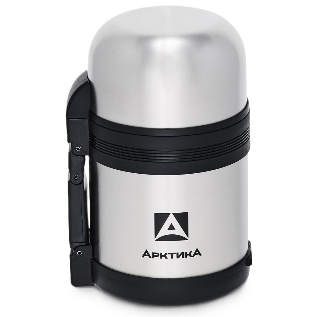 Термос универсальный АРКТИКА 201 с широким горлом со складной ручкой 0.6л
