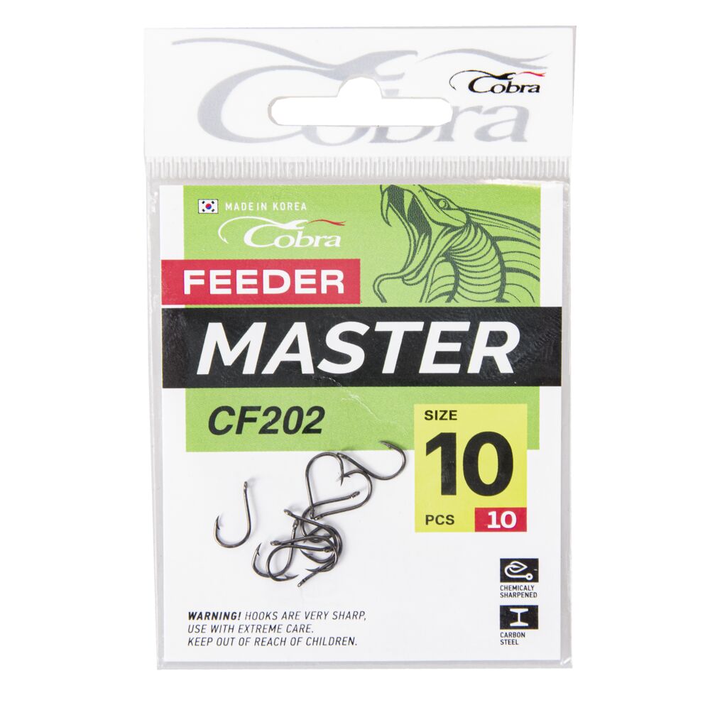 Крючки Cobra FEEDER MASTER сер. CF202 разм. 010 10шт.  (C1171NSB)
