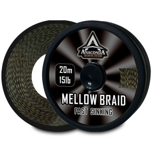 Поводковый материал плетёный ANACONDA Fast Sinking Mellow Braid 20m/15lb