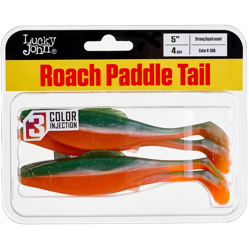 Виброхвосты съедоб. искусст. LJ Pro Series ROACH PADDLE TAIL 5.0in (12.70)/G06 4шт. Виброхвосты съедоб. искусст. LJ Pro Series ROACH PADDLE TAIL 5.0in (12.70)/G06 4шт.