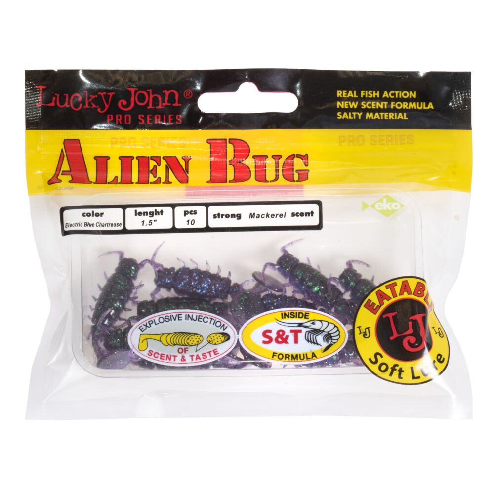 Виброхвосты съедоб. искусст. LJ Pro Series ALIEN BUG 1,5in(03.81)/T52 10шт. Виброхвосты съедоб. искусст. LJ Pro Series ALIEN BUG 1,5in(03.81)/T52 10шт.