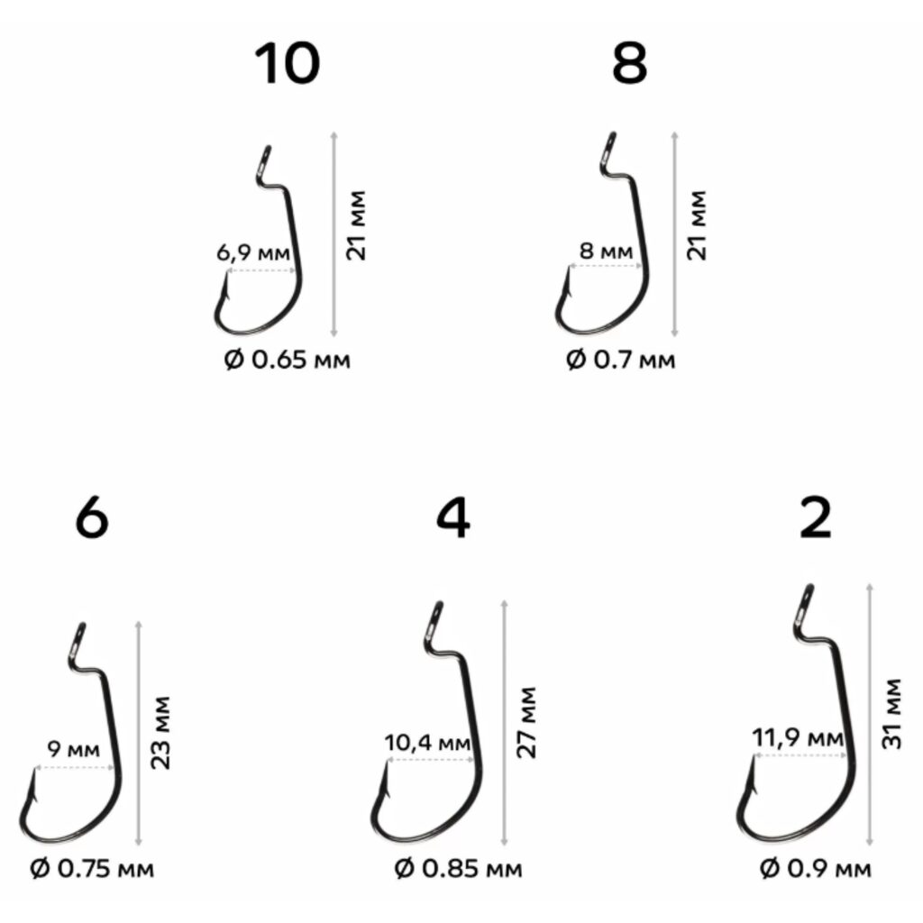Крючок офсетный DN Offset Joint Hook размер 10 10шт.