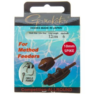 Крючки рыболовные с поводком Gamakatsu 12 Feeder Spike 12cm (10 шт)
