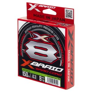 Шнур плетеный YGK X-BRAID BRAID CORD X8 150m-0.3/0,094 mm 8lb