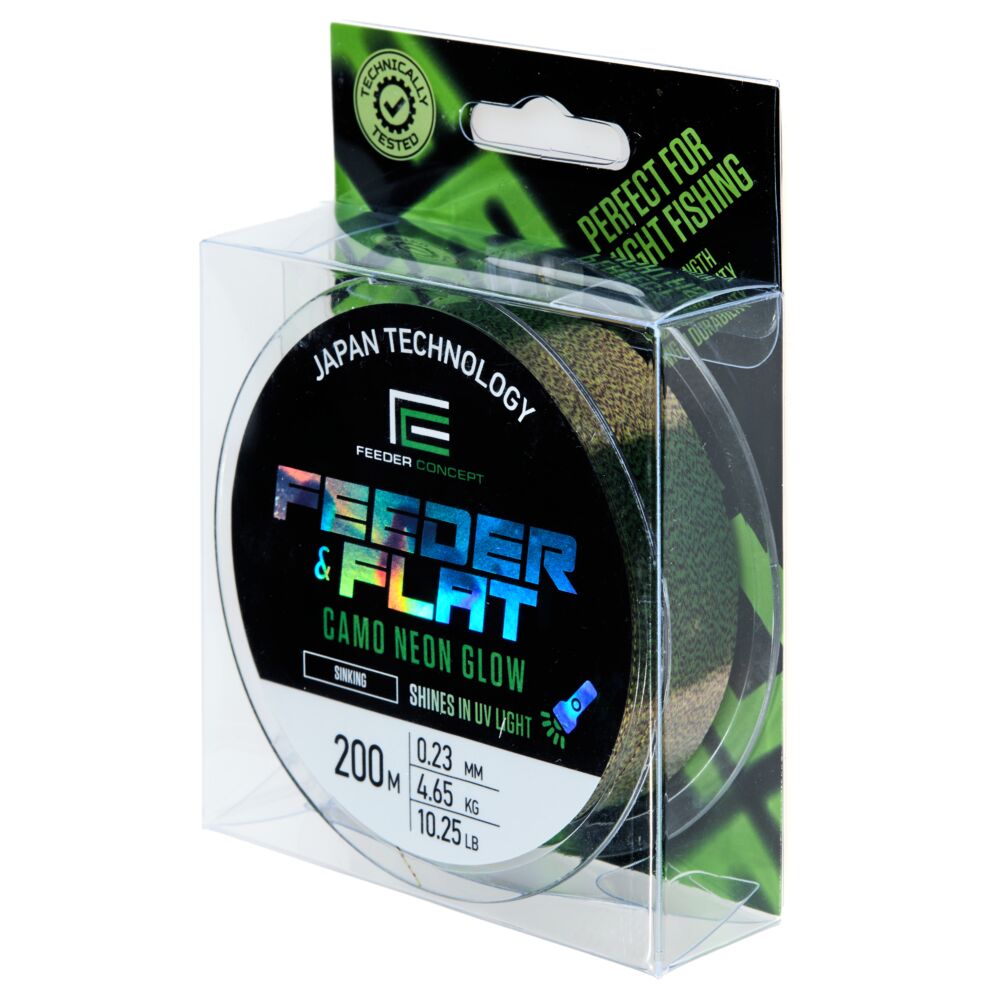 Леска моно. Feeder Concept FEEDER & FLAT Camo Neon Glow 200/023
