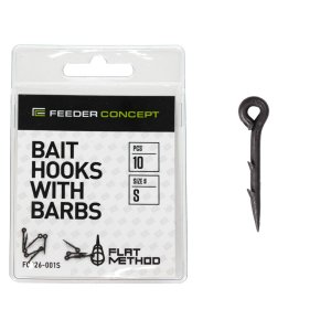 Шипы для бойлов/приманок Feeder Concept Flat Method BAIT HOOKS WITH BARBS р,001S 10шт.