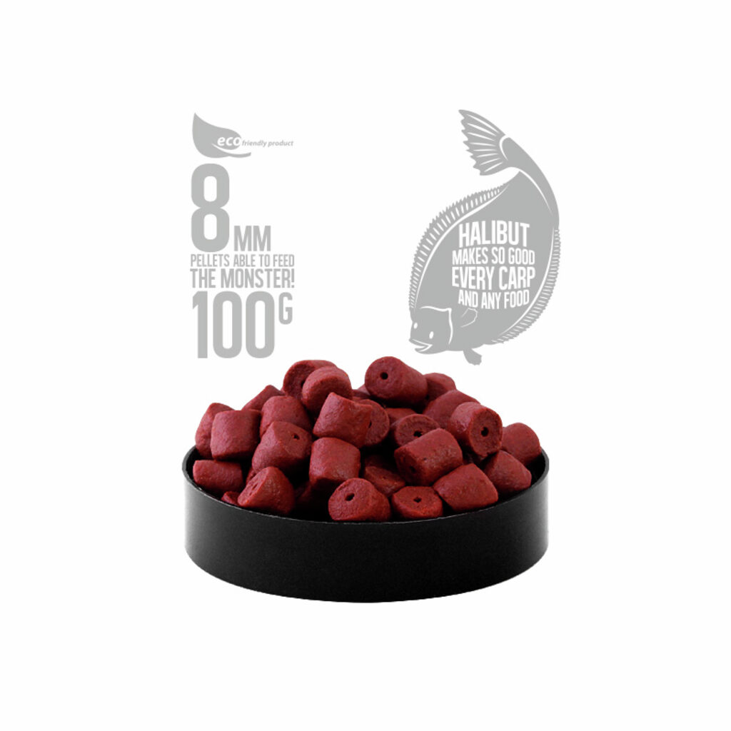 Пеллетс насадочный с отверстием FFEM Hookbaits Pellets Red Halibut 8 mm Пеллетс насадочный с отверстием FFEM Hookbaits Pellets Red Halibut 8 mm