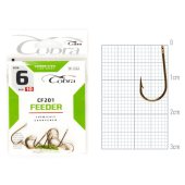 Крючки Cobra FEEDER CLASSIC сер. CF201 разм. 006 10шт. (C1161NSB) Крючки Cobra FEEDER CLASSIC сер. CF201 разм. 006 10шт. (C1161NSB)
