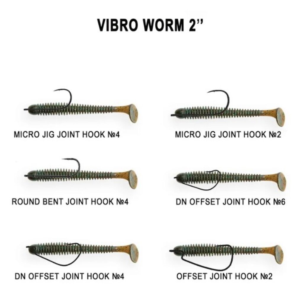 Силиконовые приманки Vibro worm 2 Силиконовые приманки Vibro worm 2