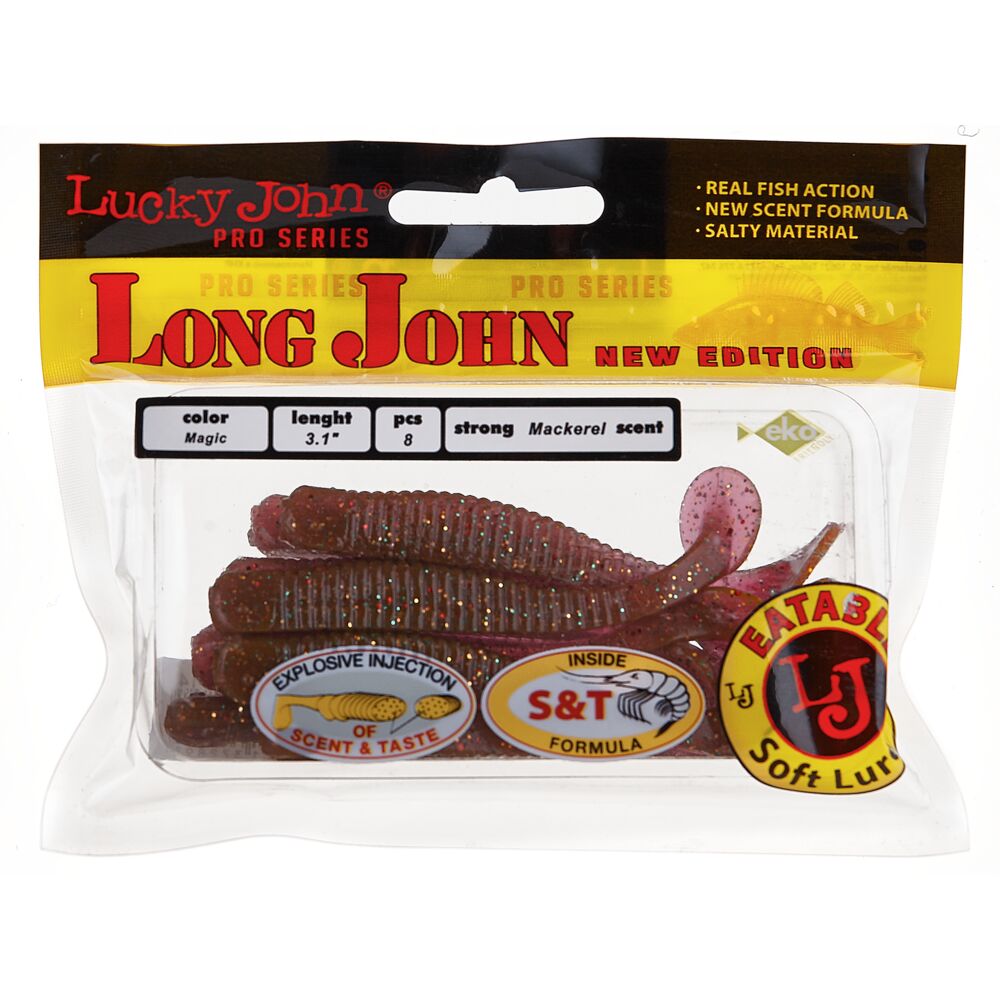 Виброхвосты съедобные искусственные LJ Pro Series LONG JOHN 07.90/S14 8шт. Виброхвосты съедобные искусственные LJ Pro Series LONG JOHN 07.90/S14 8шт.
