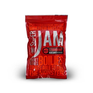 Насадочные бойлы вареные FFEM Super Jam Boilies Strawberry 20mm