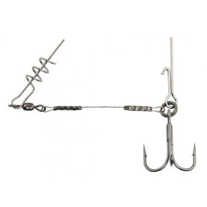 Остнаска стал. Lucky John STINGER SSW 1х7 4,0cm, оснащ. тройником №04 2шт.