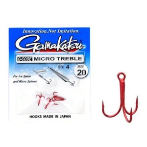 Тройной крючoк Gamakatsu Micro Treble 20 (4шт)