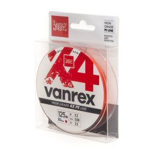 Леска плет. Lucky John Vanrex х4 BRAID Fluo Orange 125/008