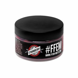 Насадочные бойлы растворимые (пылящие) FFEM Super Soluble Boilies Strawberry 16/20 mm