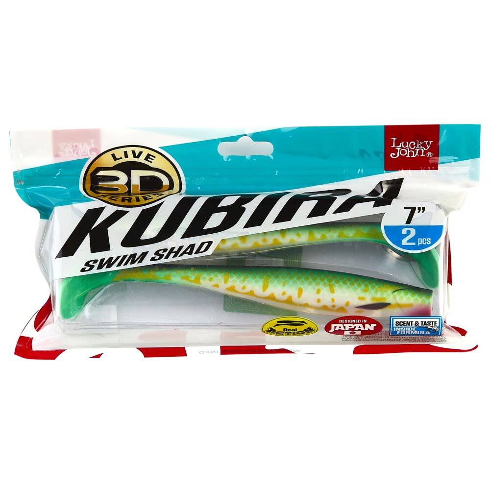 Виброхвосты LJ 3D Series KUBIRA SWIM SHAD 7,0in(15,00)/PG19 2шт.