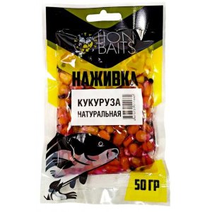 Кукуруза насадочная Наживка натуральная LION BAITS Натуральная 50гр