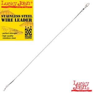 Поводки стал. Lucky John SSW 71 оснащ. вертл. и вертл. с застёж. 6кг 15см/1х7 2шт.