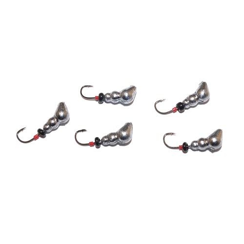 Мормышка свинц. МУРАВЕЙ серебр. с труб. и бис. 3.0/5