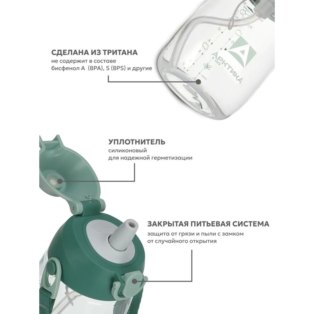 Бутылочка детская питьевая, тритановая (для напитков), тм 