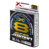Шнур плетёный YGK X-BRAID SUPER JIGMAN X8 200m, PE 0.6, 0.128mm Шнур плетёный YGK X-BRAID SUPER JIGMAN X8 200m, PE 0.6, 0.128mm