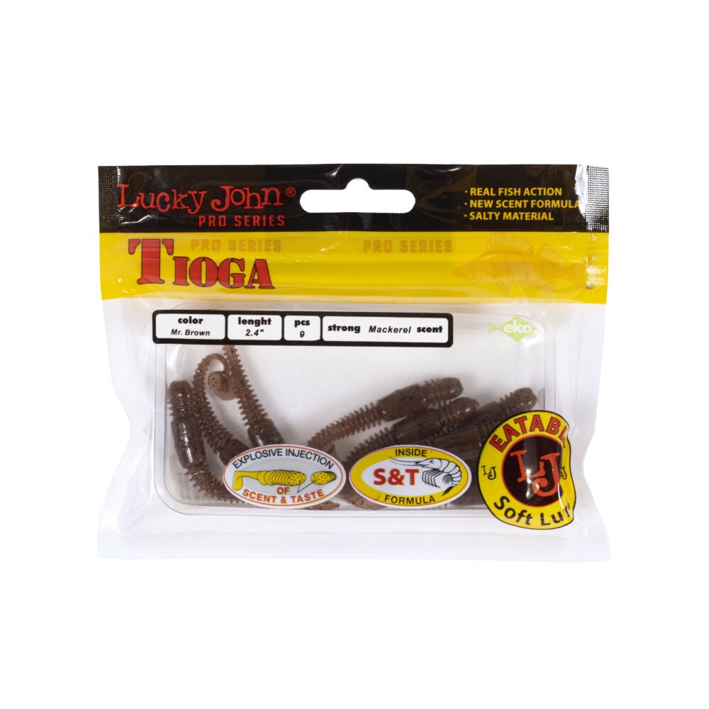 Виброхвосты съедобные искусственные LJ Pro Series TIOGA 06.20/PA17 9шт.