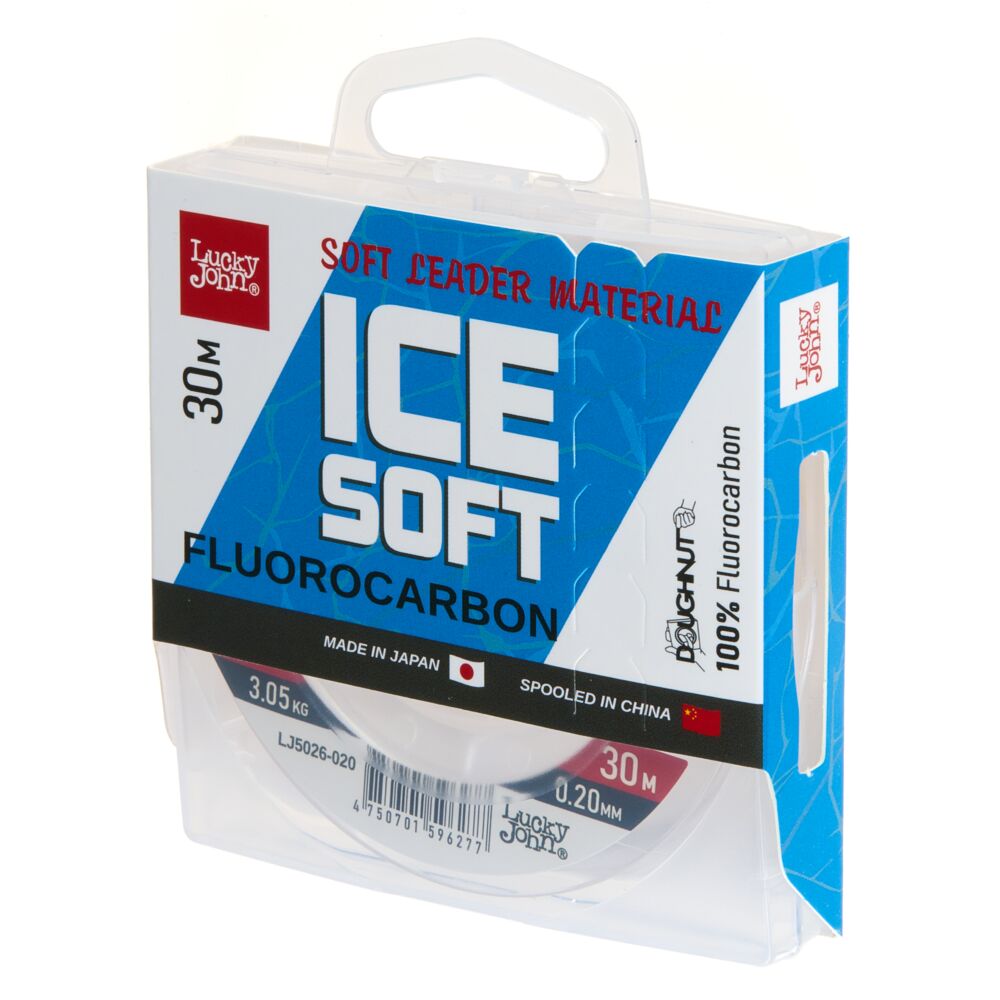 Леска моно. Lucky John ICE SOFT FLUOROCARBON 030/020