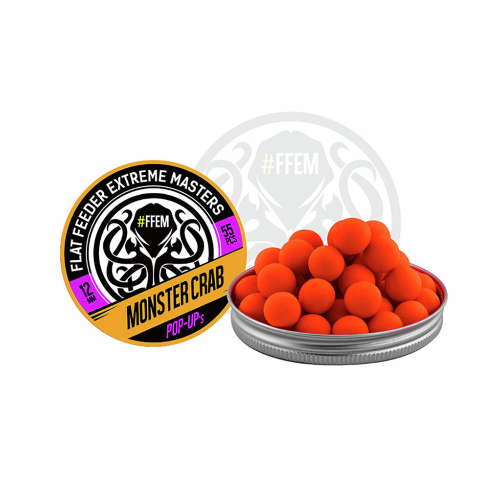 Насадочные бойлы FFEM Pop-Up Monster Crab 12mm Насадочные бойлы FFEM Pop-Up Monster Crab 12mm