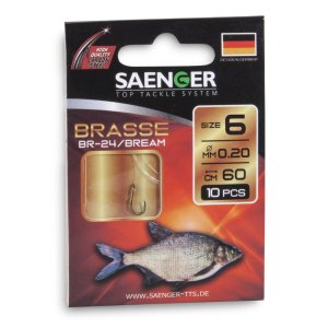 Крючки с поводком SAENGER Brasse BR-24 60cm 6 / 10pcs.